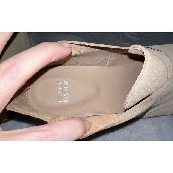 Women’s Eileen Fisher Ember Ankle Boots Tan Nubuck Leather 10 - Picture 8 of 11